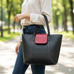 Black Leather Handbag for Women | Full-Grain Cowhide Tote Bag|Valentine’s Gift
